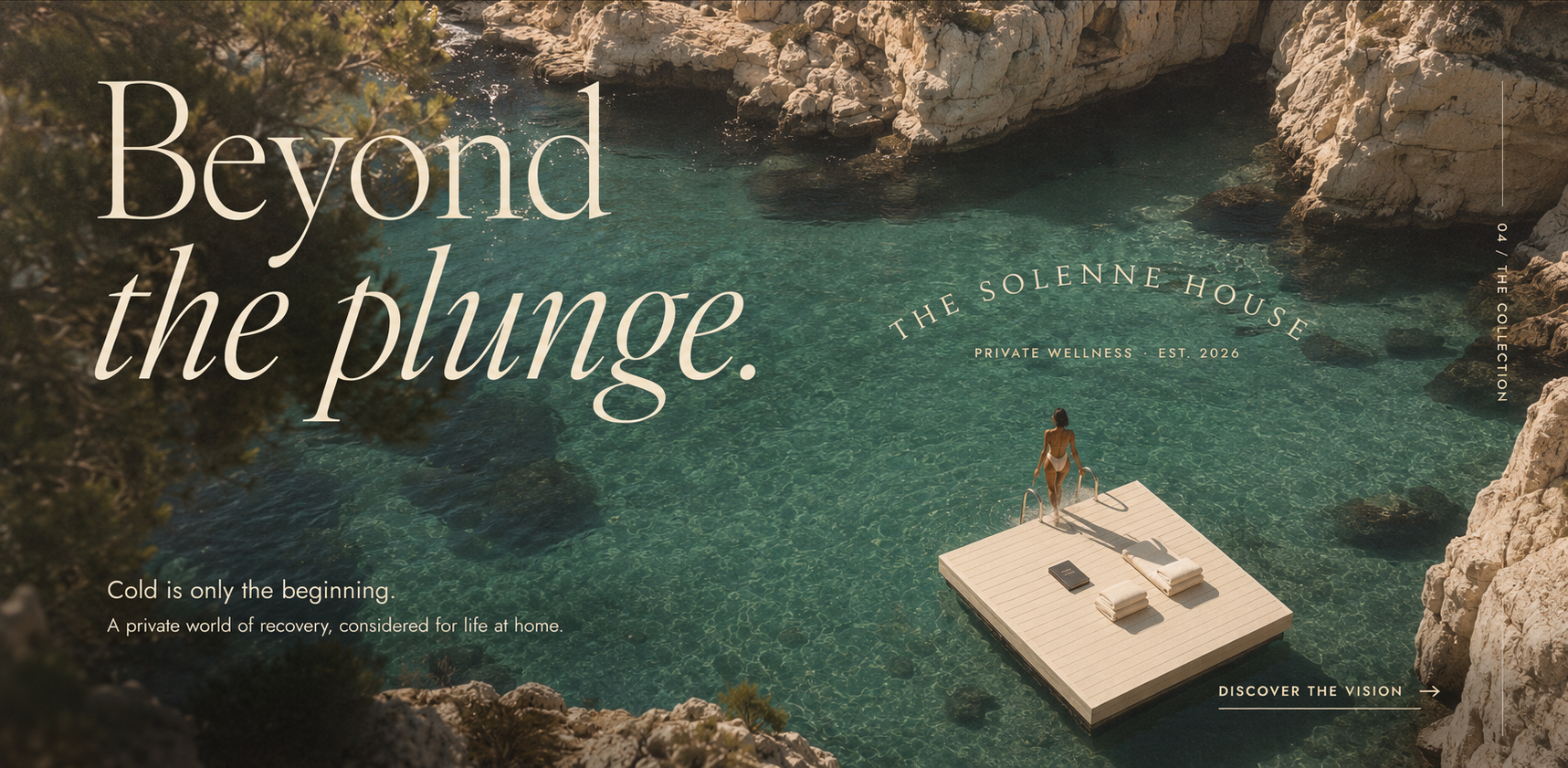 A private SOLENNE wellness world overlooking a Mediterranean cove