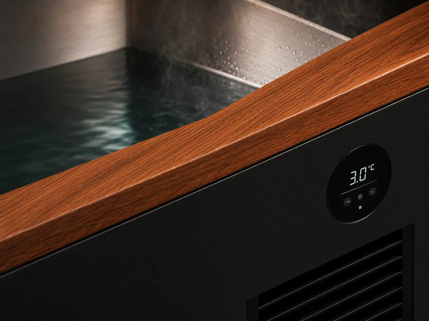 The Meridian control display calibrated to 3 degrees Celsius