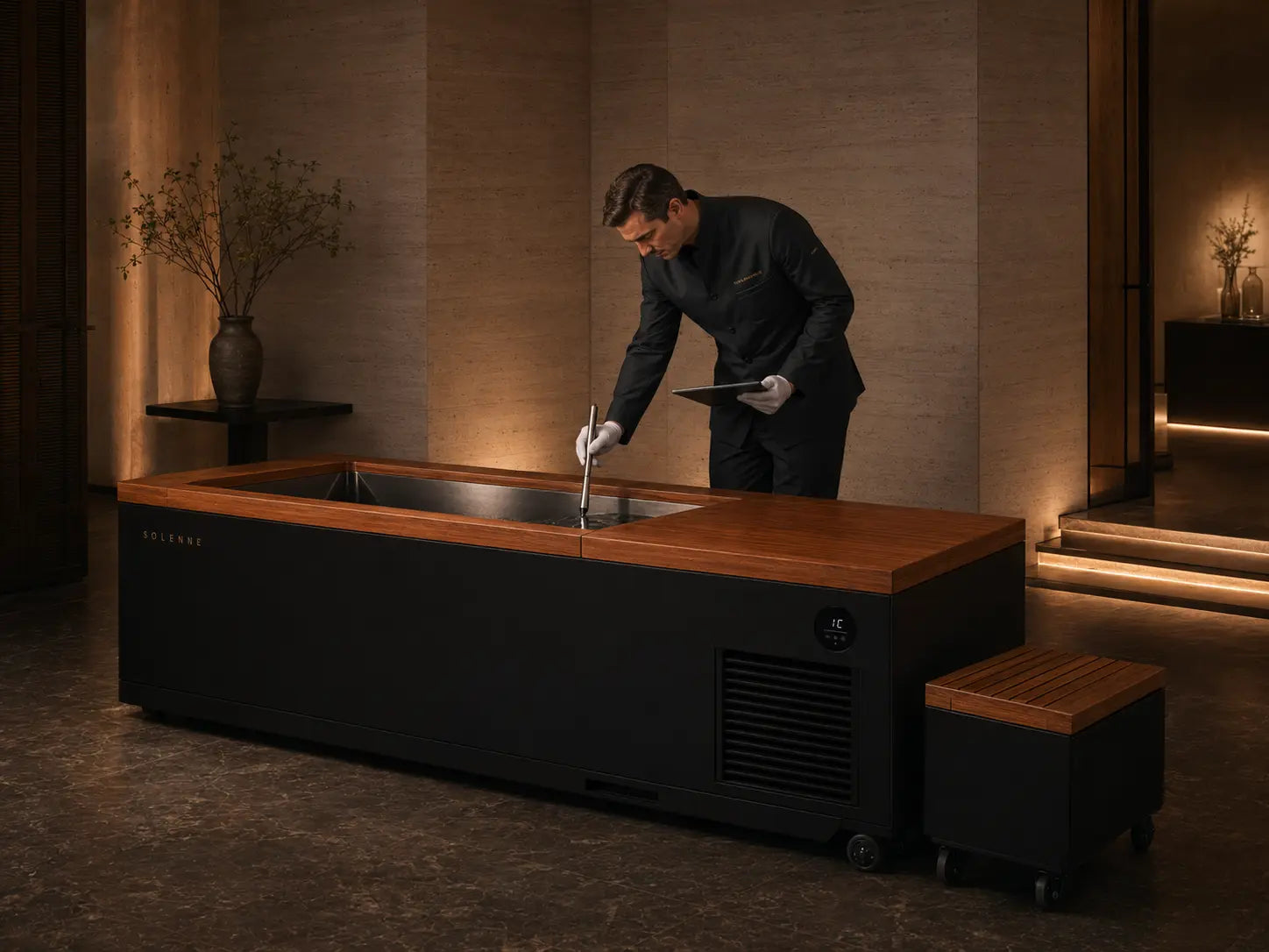 A SOLENNE engineer commissioning The Meridian